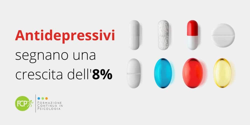 Gli antidepressivi segnano una crescita dell'8%