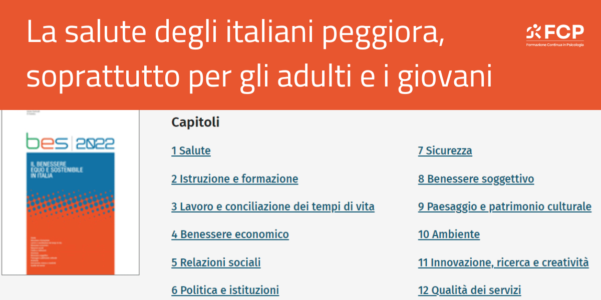 La salute degli italiani peggiora, soprattutto per gli adulti e i giovani