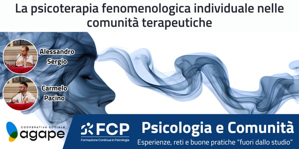 La psicoterapia fenomenologica individuale nelle comunità terapeutiche