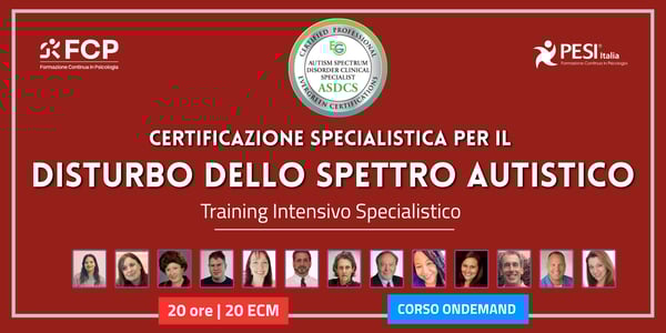 Certificazione specialistica per il Disturbo dello Spettro Autistico